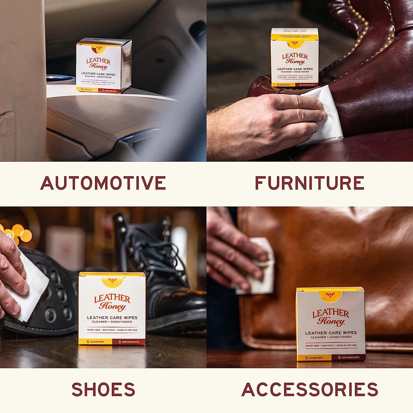 Leather Honey salviette detergenti e rigeneranti (10 pz)