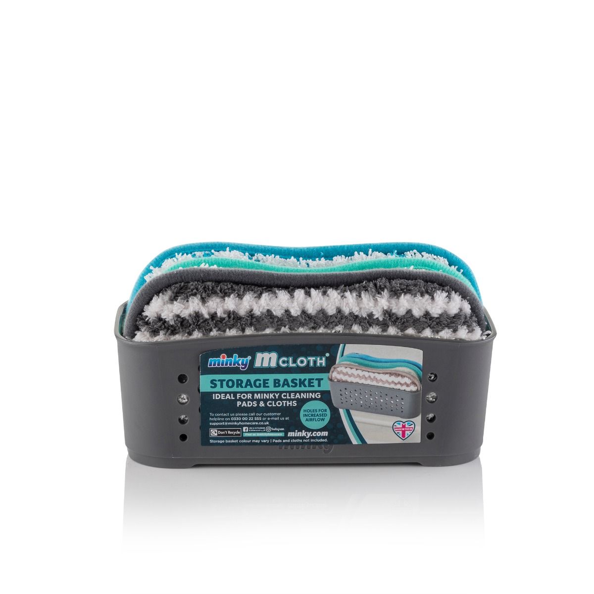 M Cloth Storage Basket Set with 3 pads